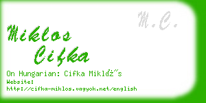 miklos cifka business card